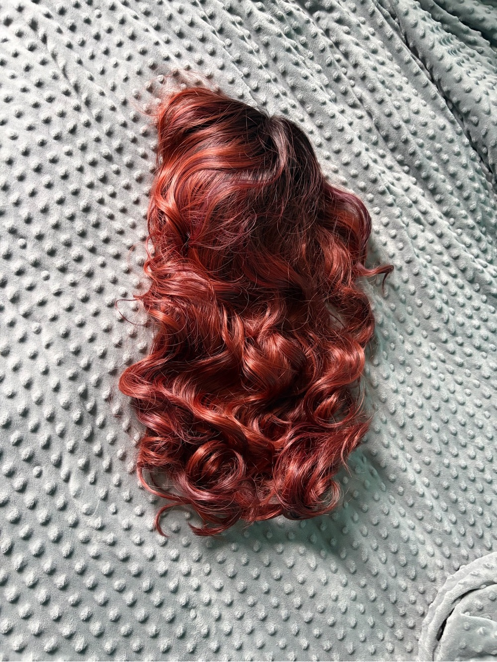 CSC Rich Copper Red Long Wavy Women’s Wig - Picture 7 of 8